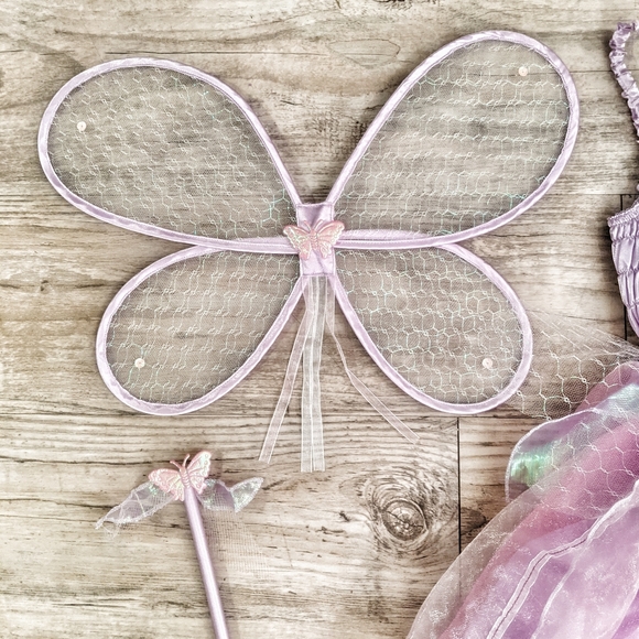 DETACHABLE 3 PC NWT Girls Fairy PRINCESS Costume! - Picture 5 of 8